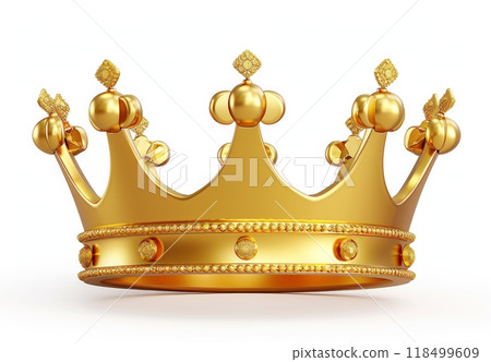 金冠 3D 向量圖標 金冠 3D 向量圖標 118499609
