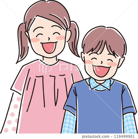 Boys and girls_smile_upper body 118499981