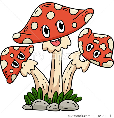 Mushroom Siblings Cartoon Colored Clipart Mushroom Siblings Cartoon Colored Clipart 118500091