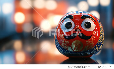 Traditional Japanese daruma doll Traditional Japanese daruma doll 118500206