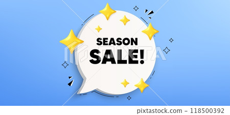 Season sale tag. Chat speech bubble banner. Special offer price sign. Advertising discounts symbol. Season sale speech bubble message. Talk box infographics. Vector Season sale tag. Chat speech bubble banner. Special offer price sign. Advertising discounts symbol. Season sale speech bubble message. Talk box infographics. Vector 118500392
