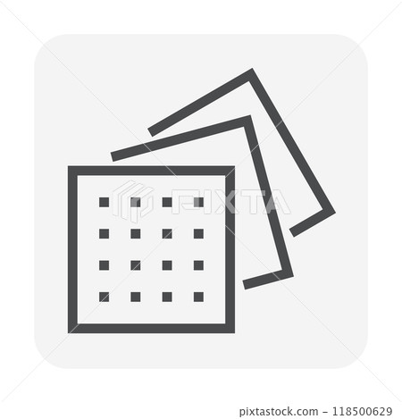 Sample vector icon, thin line and editable stroke. Sample vector icon, thin line and editable stroke. 118500629