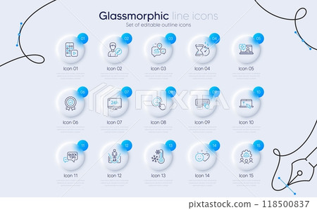 Set of Computer keyboard, Medical help and Augmented reality line icons for web app. Quick tips, Journey, Dislike icons. Smile, Edit person, Engineering team signs. Insurance medal. Vector Set of Computer keyboard, Medical help and Augmented reality line icons for web app. Quick tips, Journey, Dislike icons. Smile, Edit person, Engineering team signs. Insurance medal. Vector 118500837