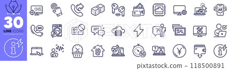 Money, Augmented reality and Card line icons pack. Voice wave, Seo, Wallet web icon. Washing machine, Online chemistry, Repair pictogram. Faq, Last minute, 24h service. Design with pen tool. Vector Money, Augmented reality and Card line icons pack. Voice wave, Seo, Wallet web icon. Washing machine, Online chemistry, Repair pictogram. Faq, Last minute, 24h service. Design with pen tool. Vector 118500891