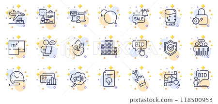 Outline set of Cursor, Messenger and Search map line icons for web app. Include Thumb down, Wholesale inventory, Confirmed pictogram icons. Water cooler, Floor plan, Employees group signs. Vector 118500953