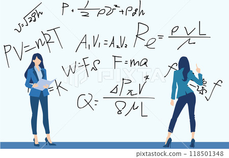 Physics formula illustration Physics formula illustration 118501348
