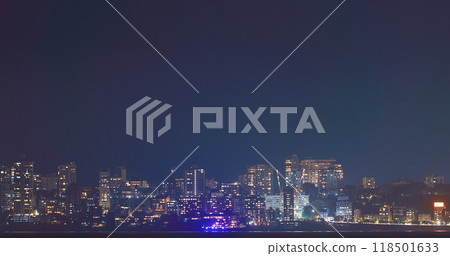 Mumbai, India. Evening City Skyline From Marine Drive , , . Skyscrapers In Night Illuminations. Night City Life. Back Bay Coast Of Mumbai City. Mumbai Night Skyline Mumbai, India. Evening City Skyline From Marine Drive , , . Skyscrapers In Night Illuminations. Night City Life. Back Bay Coast Of Mumbai City. Mumbai Night Skyline 118501633
