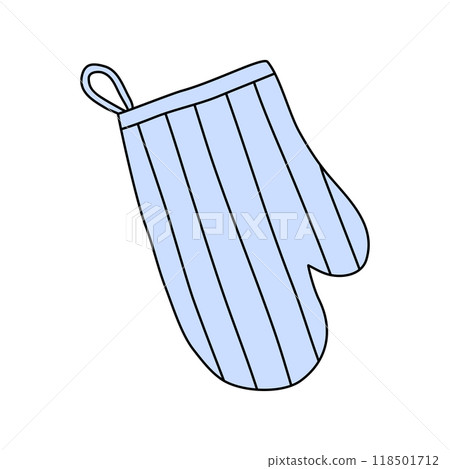 Oven glove or potholder, cooking or baking design element, vector Oven glove or potholder, cooking or baking design element, vector 118501712