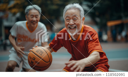 打籃球的老人 118502091