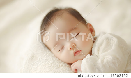 Easily sleeping baby 118502192