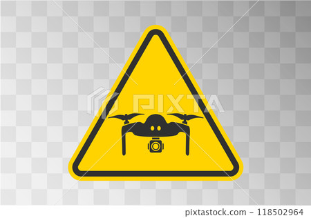 Caution Quadcopter flying drone icons silhouette symbol. Danger Drone fpv copter with action camera. Photo and video. Vector illustration image. Isolated on white background. Caution Quadcopter flying drone icons silhouette symbol. Danger Drone fpv copter with action camera. Photo and video. Vector illustration image. Isolated on white background. 118502964