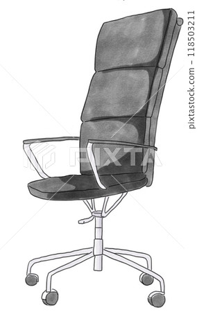 簡單的黑色辦公椅 118503211