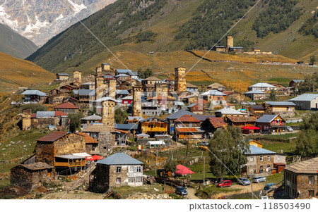 View of Ushguli village 118503490