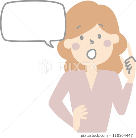 collection set of cute doodle hand draw facial expression speech bubble balloon with girl woman character, text box think speak talk banner, flat png transparent element design 118504447