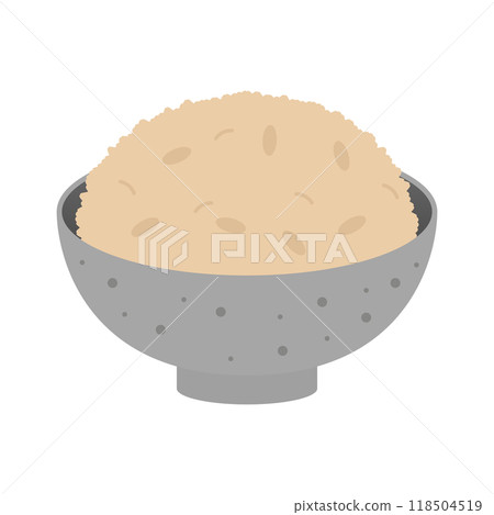 Brown rice, one bowl of rice 118504519