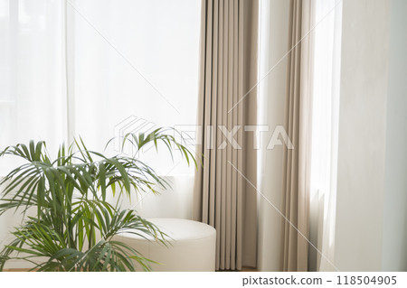 Light entering the living room Light entering the living room 118504905