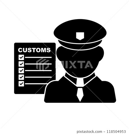 海關官員和報關單剪影 118504953