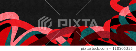 Creative Cover or Banner Design Template with Modern and Minimal Style for Identity, Branding, Advertising or Promotion. Abstract Layout Design with Black and Red Design Elements 118505335