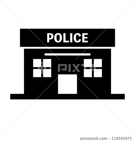 警察局警察崗亭剪影 118505975