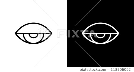 Half-eye simple line icon 118506092