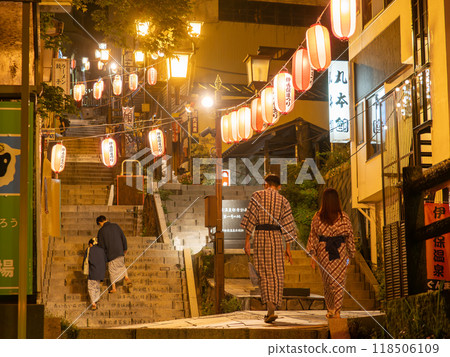 Night view of Ikaho Onsen “Ikaho Festival” 118506109