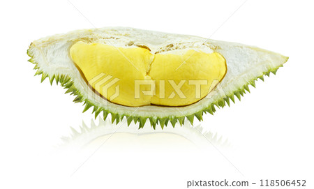 King of fruits, durian isolated on white background 118506452