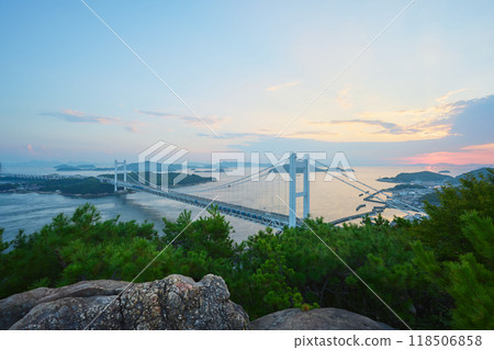 The Great Seto Bridge as seen from Mt. Washu 118506858