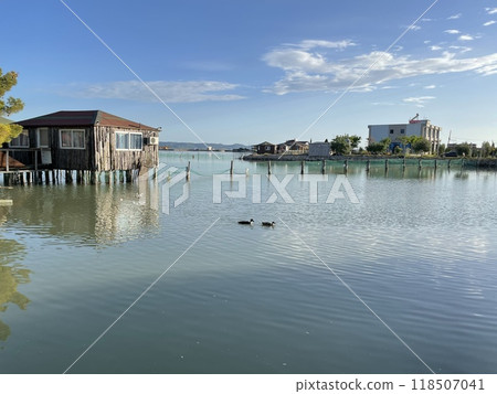 Tranquil landscape of lake water.Nature background. copy space Tranquil landscape of lake water.Nature background. copy space 118507041