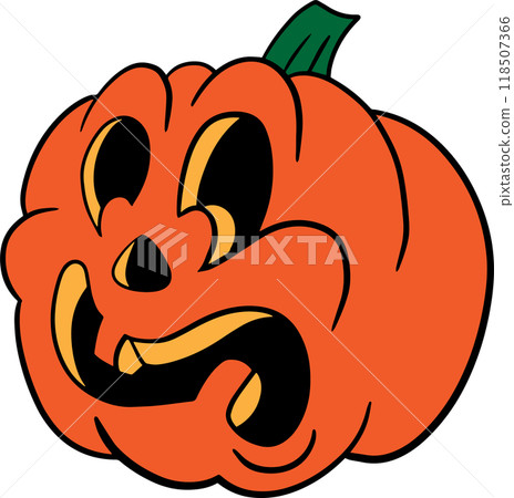 The jack o lantern classic cartoon style for halloween concept 118507366