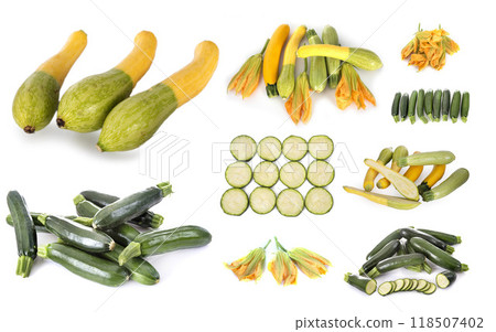 group of zucchini group of zucchini 118507402