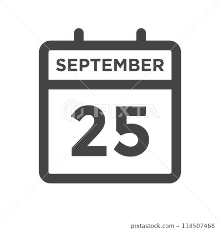 September 25 Calendar Day or Calender Date for Deadlines or Appointment September 25 Calendar Day or Calender Date for Deadlines or Appointment 118507468