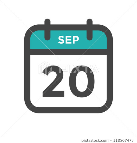 September 20 Calendar Day & Calender Date for Deadline, or Appointment 118507473
