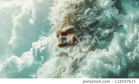 The face of God. God watches from heaven. 118507615