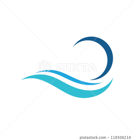 Blue Waves Logo and icon Blue Waves Logo and icon 118508218