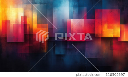 Illustration of the concept of identity through a spectrum of colors, shapes and textures, showcasing different visual elements. 118509697