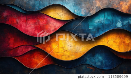 A unique and abstract artwork that visually interprets the concept of labor 118509699