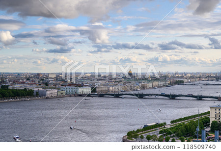 St. Petersburg from the roof, the Palace Bridge and the Neva River St. Petersburg from the roof, the Palace Bridge and the Neva River 118509740