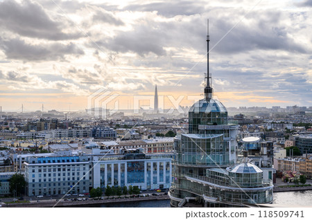 St. Petersburg from the roof, the Palace Bridge and the Neva River St. Petersburg from the roof, the Palace Bridge and the Neva River 118509741