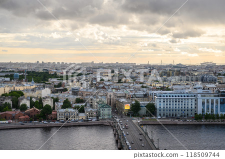 St. Petersburg from the roof, the Palace Bridge and the Neva River St. Petersburg from the roof, the Palace Bridge and the Neva River 118509744