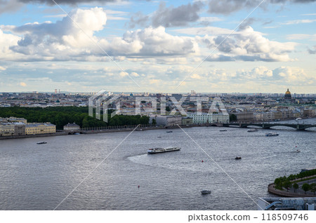 St. Petersburg from the roof, the Palace Bridge and the Neva River St. Petersburg from the roof, the Palace Bridge and the Neva River 118509746