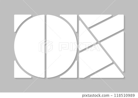 Template collage of eight frames, images, photo 118510989