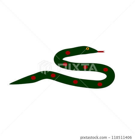 Snake icon on white. Snake icon on white. 118511406