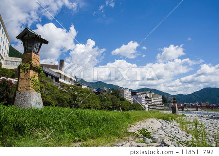 下呂溫泉源頭塔與飛彈川沿岸風景（岐阜縣） 118511792