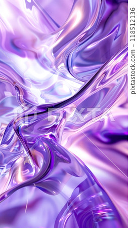 Abstract purple and metallic fluid waves in motion 118512136