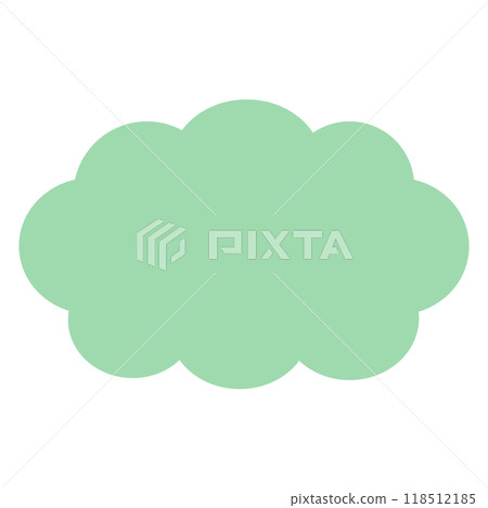 簡單的綠色雲形語音氣泡 118512185