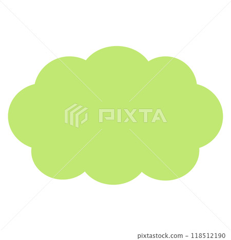 簡單的綠色雲形語音氣泡 118512190
