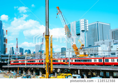 東京品川站週邊重建工程及起重機2024.09 c-4淺色 東京品川站週邊重建工程及起重機2024.09 c-4淺色 118512388