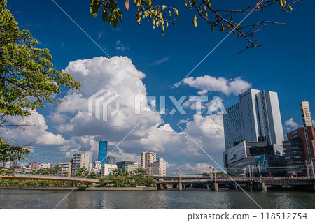 View from Okawabata Park, Osaka City 118512754
