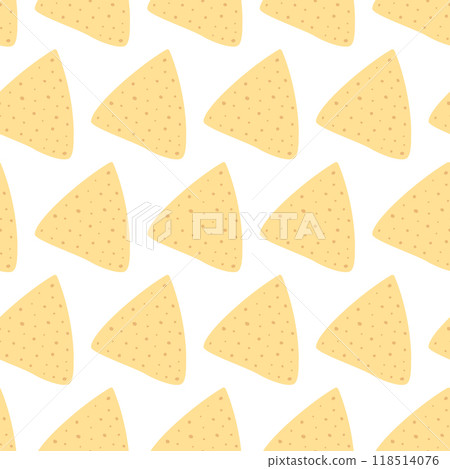 Tortilla chips Seamless pattern Nachos Day Wallpaper or Greeting abstract background texture idea Tortilla chips Seamless pattern Nachos Day Wallpaper or Greeting abstract background texture idea 118514076