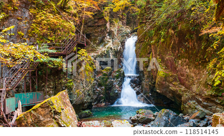 Ganryukyo Gorge (Autumn): Mitsutaki Falls 118514145